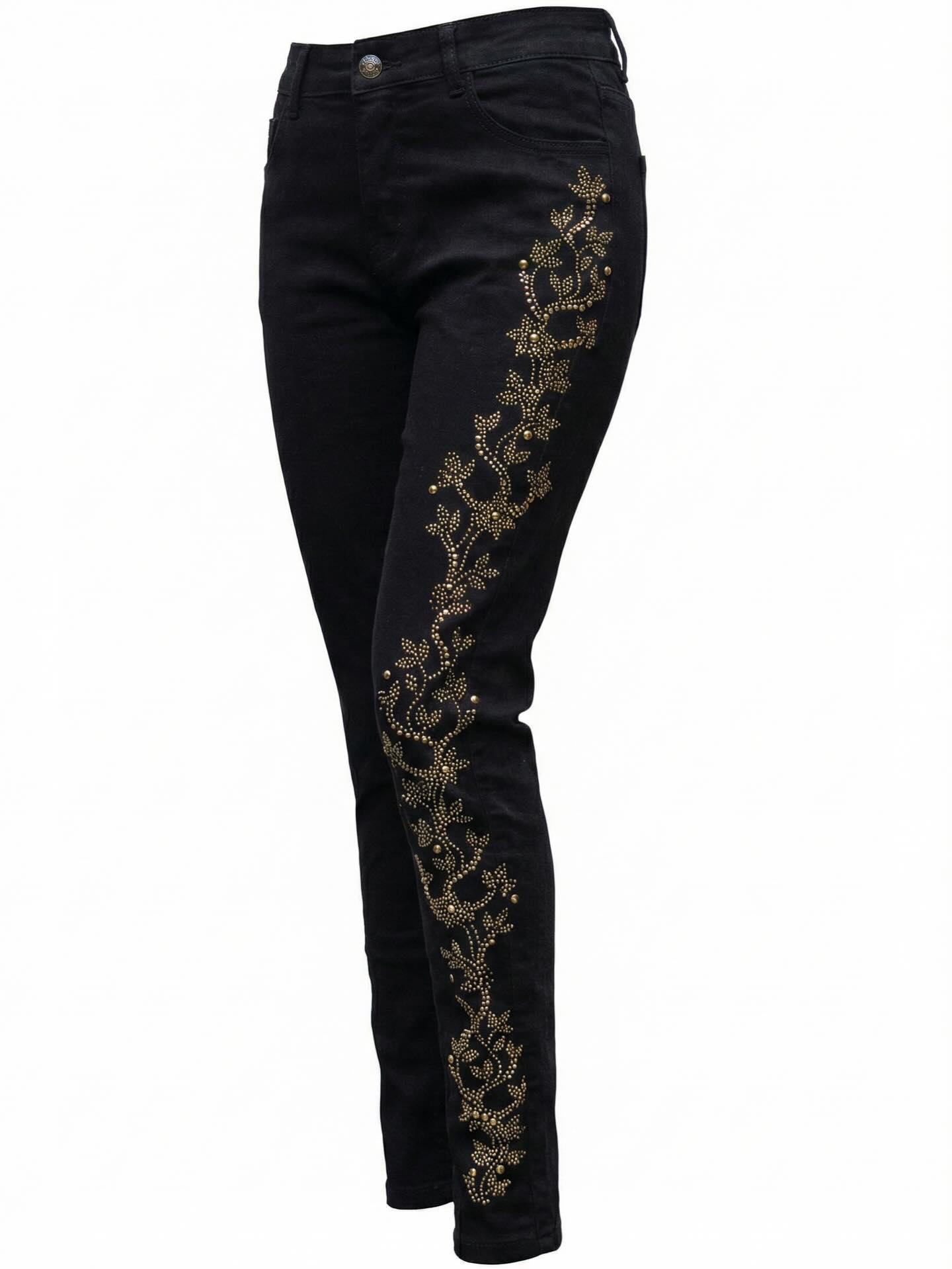 Jean negro dorado vine